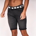 Crosshatch Heren Reesr Denim shorts Zwart