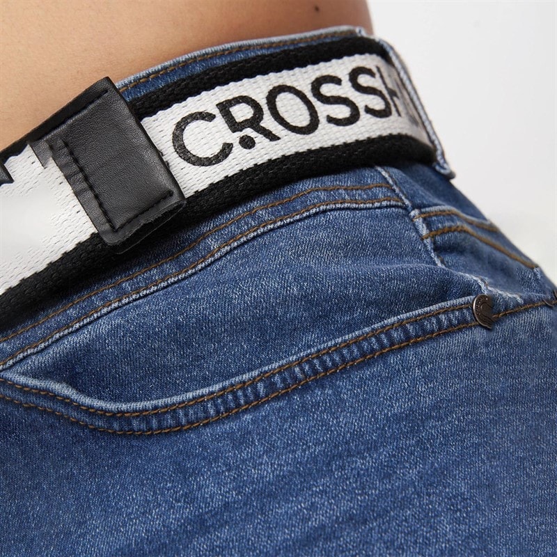 Crosshatch Herenshorts van denim in mid-wash - Afbeelding 3