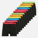 Crosshatch Herren Astral Zwölf Pack Boxers Schwarz