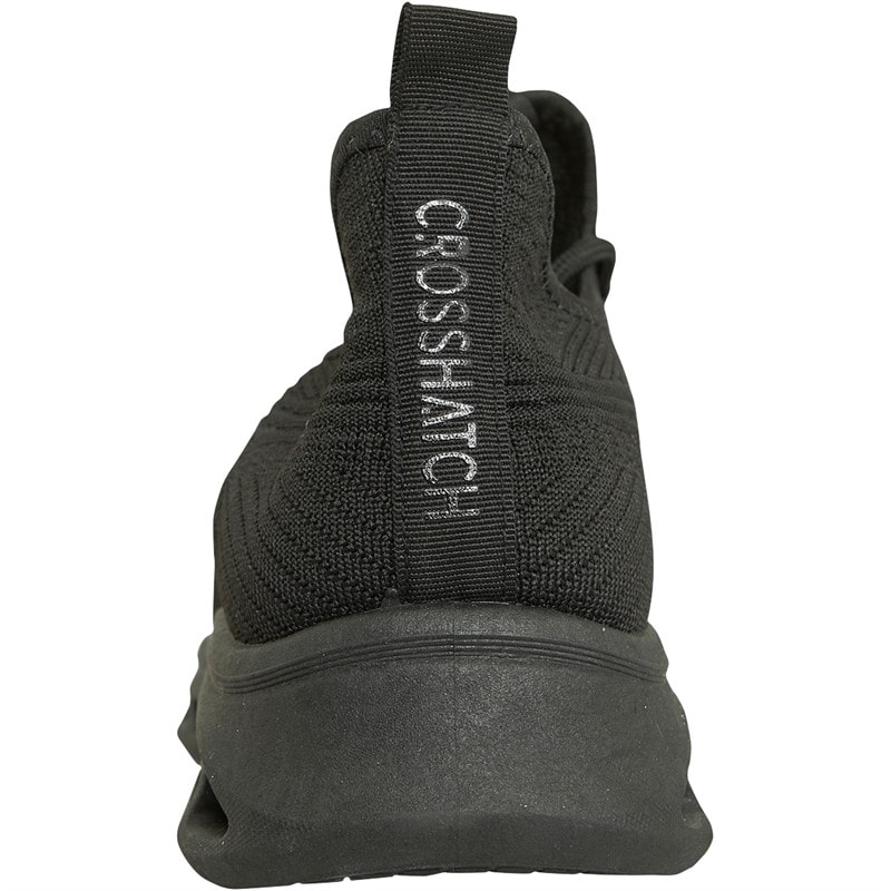 Crosshatch Trebed Sneaker Schwarz Mono - Bild 3