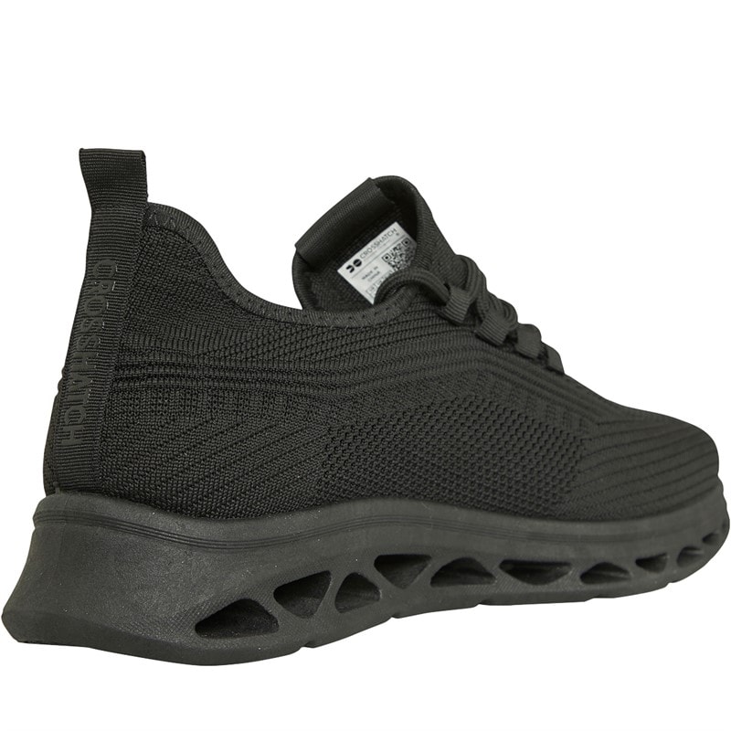 Crosshatch Trebed Sneaker Schwarz Mono - Bild 5