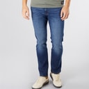 Crosshatch Heren Bandol Straight Fit Jeans Donkere Was