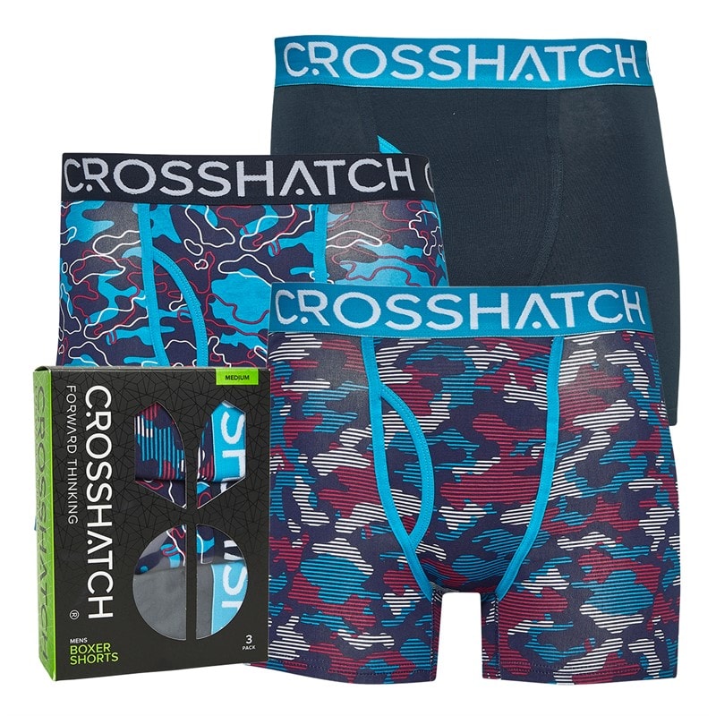 Crosshatch Herren Linamo Boxershorts Mehrfarbig