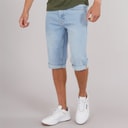 Crosshatch Heren Tillforth Baggy Denim Shorts Lichte Wassing