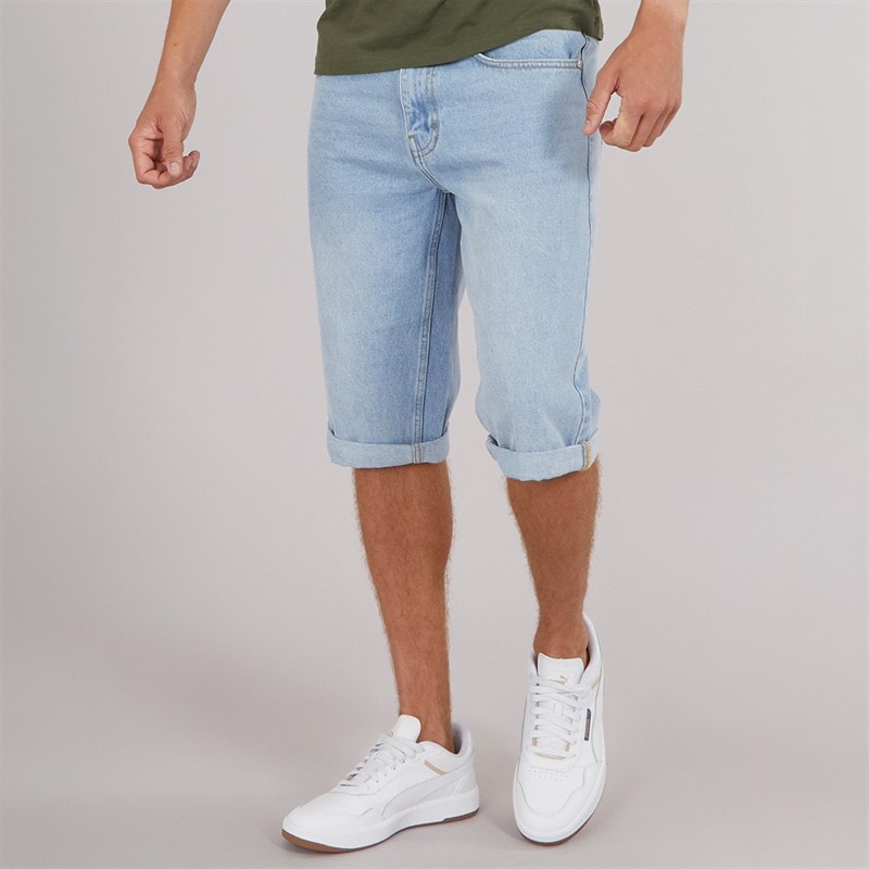 Crosshatch Baggy szorty jeansowe dla niego kolor jasny