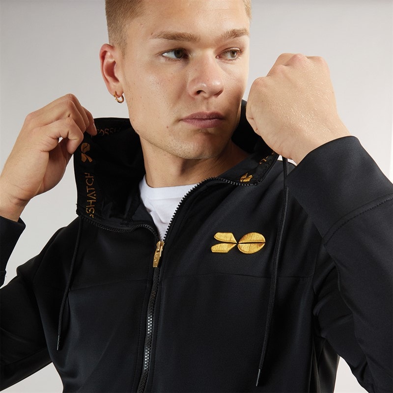 Crosshatch Heren Trackside Tricot Trainingspak Zwart - Afbeelding 3