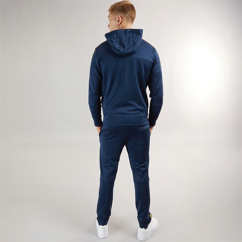 Crosshatch Heren Trackside Tricot Trainingspak Marineblauw - Afbeelding 2