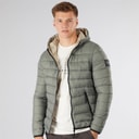 Crosshatch Veste bouffante froncée Homme vert sauge
