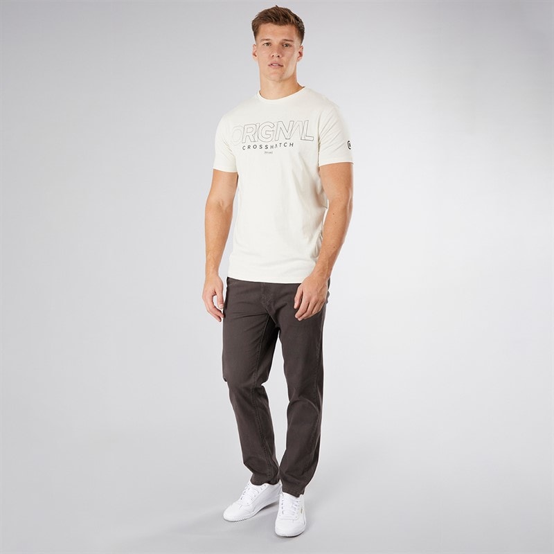 Crosshatch Pantalon Chino Ample Chalford Homme Anthracite - Image 3