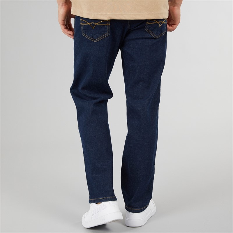 Crosshatch Heren Relaxte Pasvorm Jeans Raw - Afbeelding 2