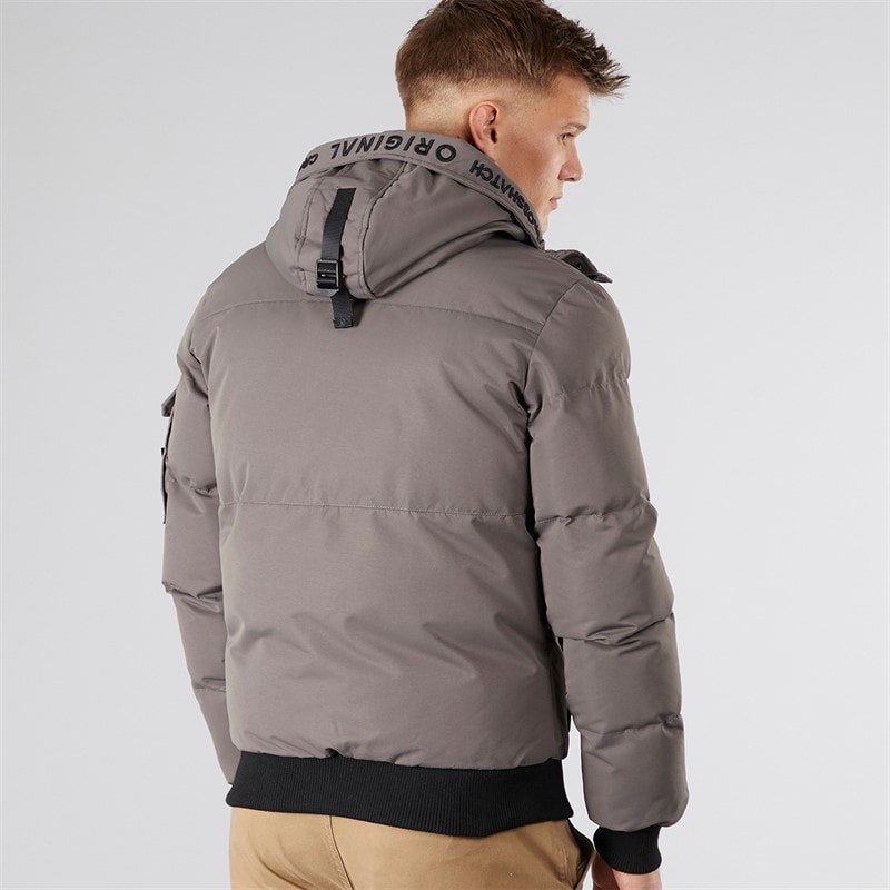 Crosshatch Veste à Capuche Doublée Fourrure Milwaka Homme Anthracite - Image 2