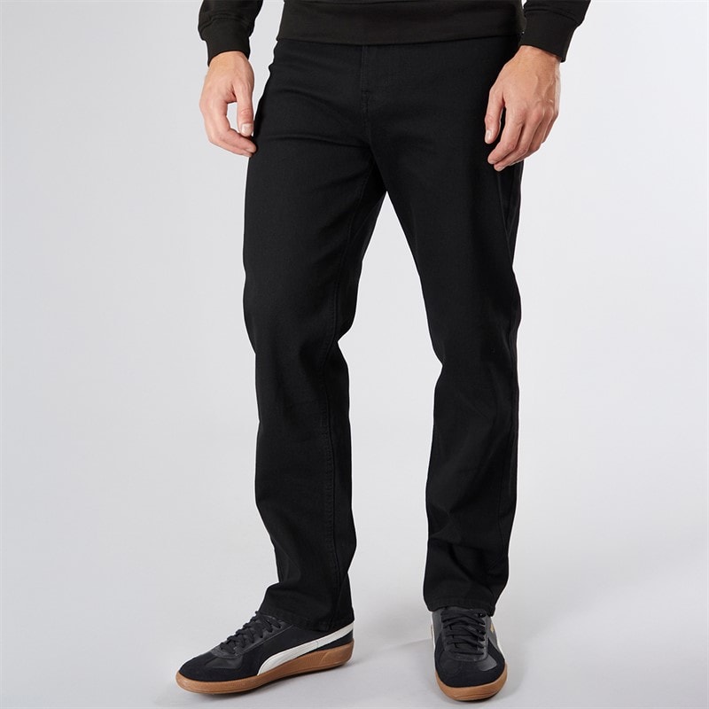Crosshatch Heren Dalesman Relaxed Fit Jeans Black Wash