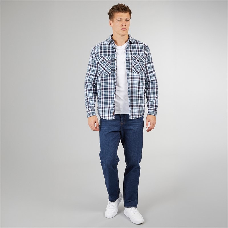 Crosshatch Heren Dalesman Relaxed Fit Jeans Donkere Wassing - Afbeelding 4