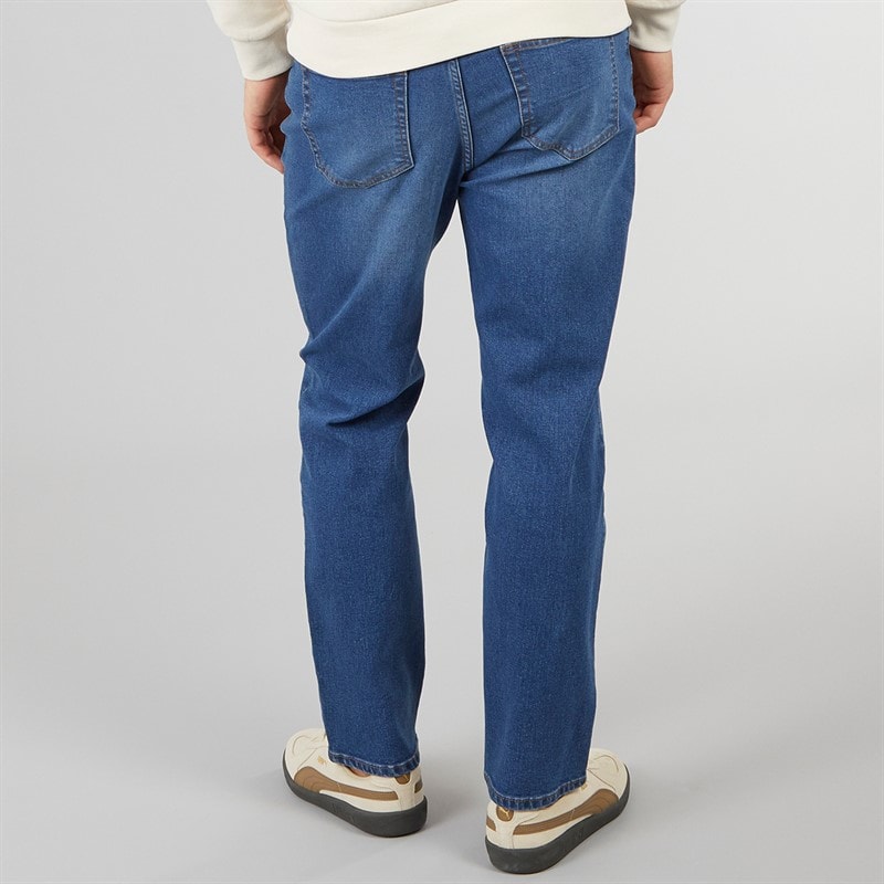 Crosshatch Jeans Homme Dalesman Coupe Relax Gris Clair - Image 2
