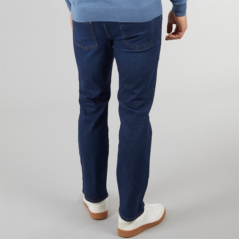 Crosshatch Heren Draker Rechte Jeans Donkere Wassing - Afbeelding 2