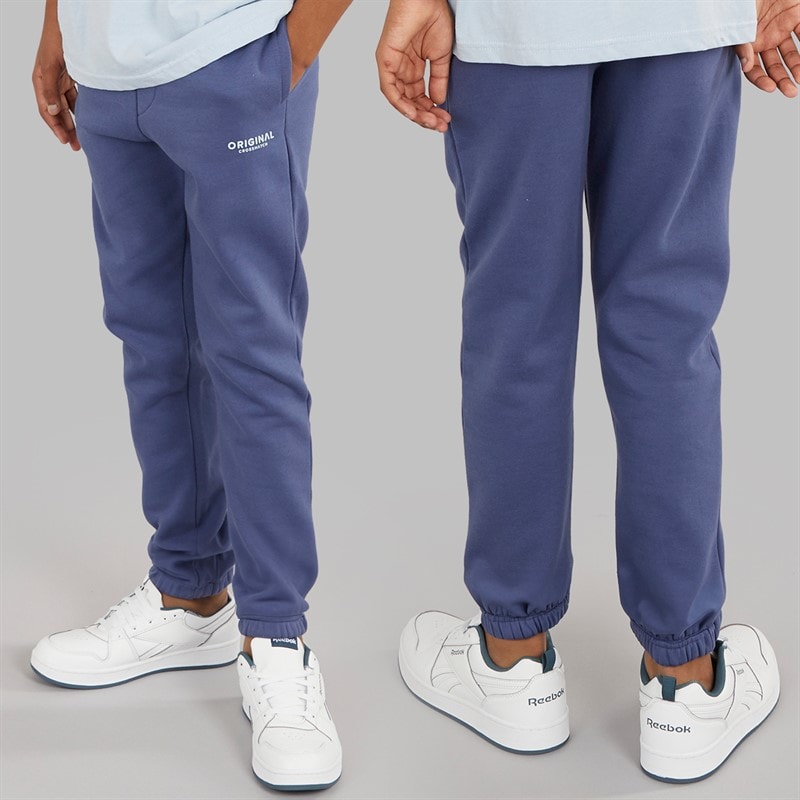Crosshatch Junge Dreiteiliges Kapuzenpullover Sweatshirt T-Shirt Und Jogginghose Set Jeansblau / Eisblau - Bild 3