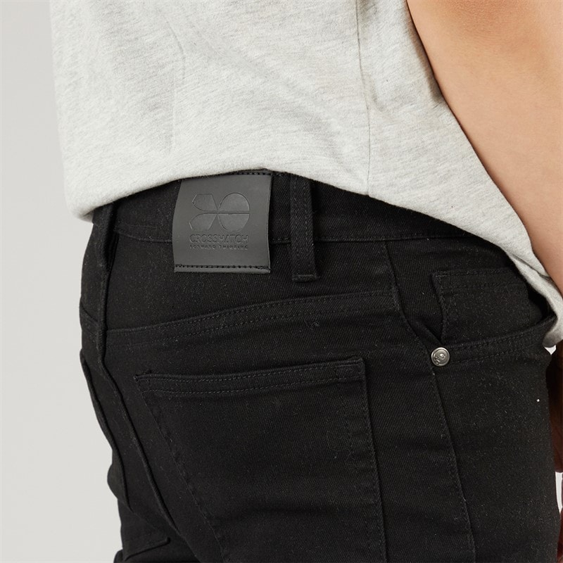 Crosshatch Junge Schlanke Jeans Schwarz - Bild 3