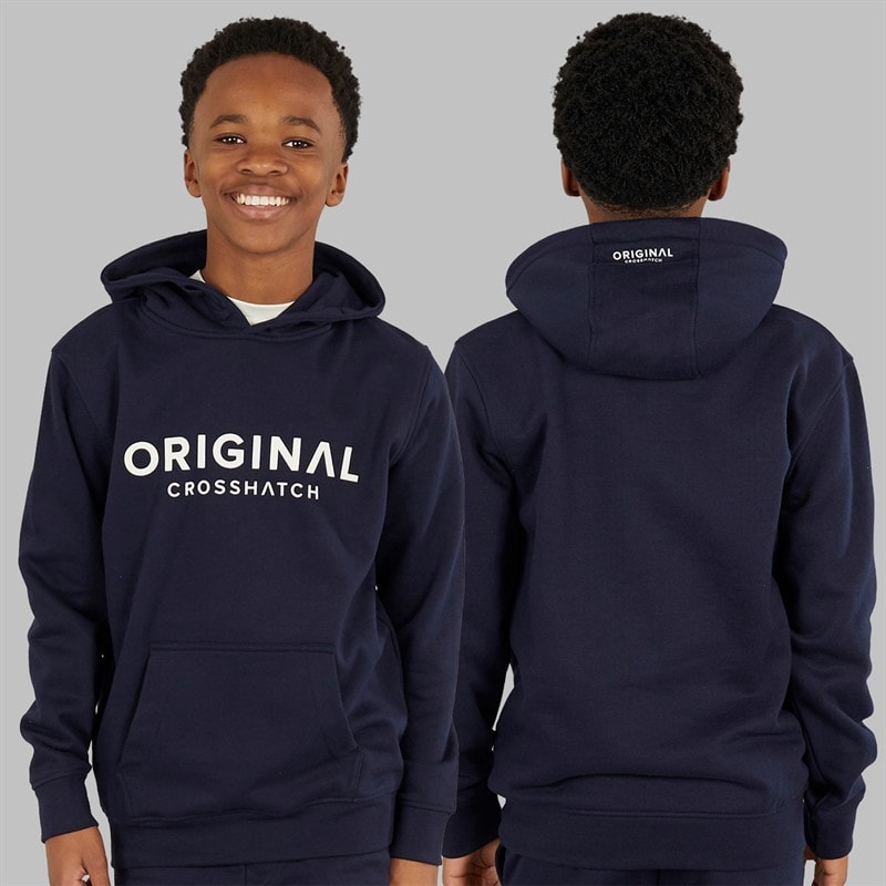 Crosshatch Jongens Vierdelige Hoodie Sweatshirt T-Shirt En Joggingbroek Set Marineblauw/Gebroken Wit - Afbeelding 5