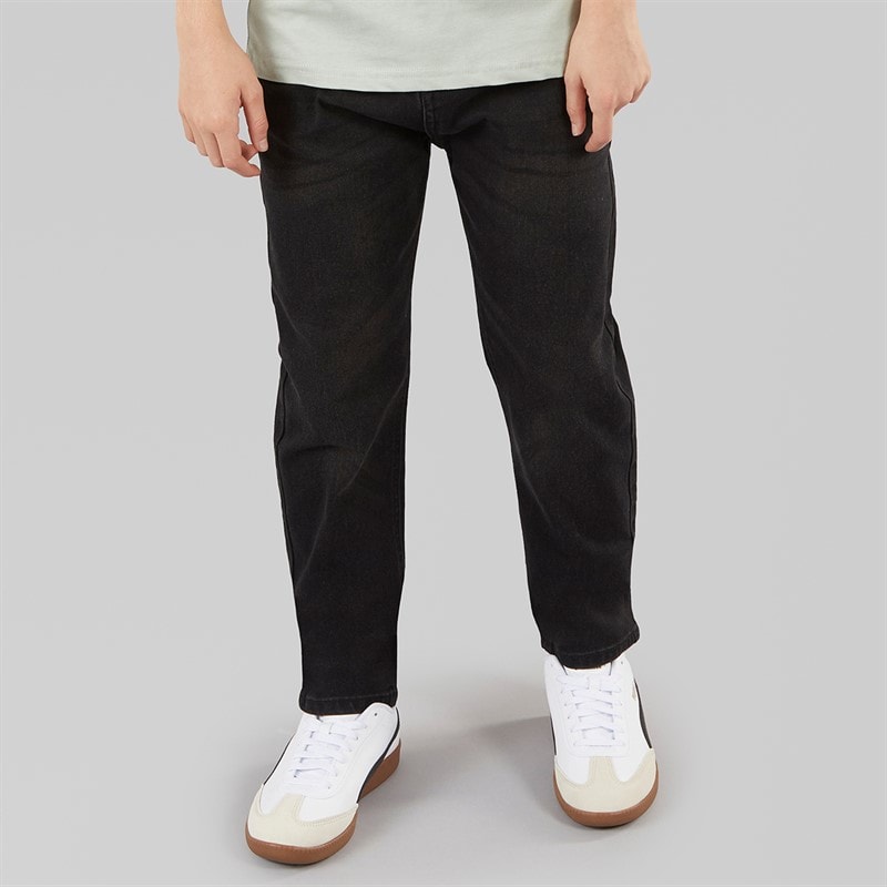 Crosshatch Jongens Rechte Jeans Zwart Gewassen