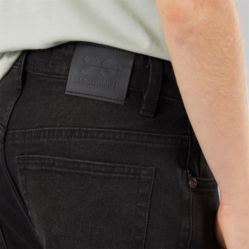 Crosshatch Junge Straight Jeans Schwarz Gewaschen - Bild 3