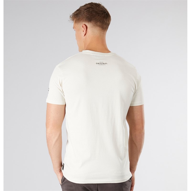 Crosshatch T-shirt Carrimoore Homme Blanc Cassé - Image 2