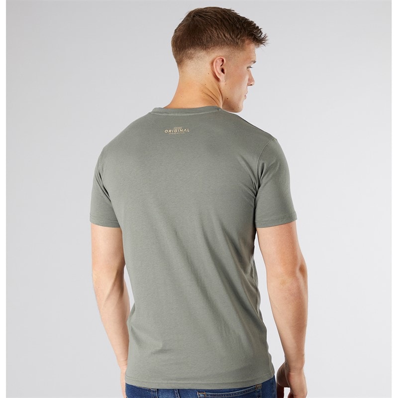 Crosshatch Herren Chevin T Shirt Oliv - Bild 2