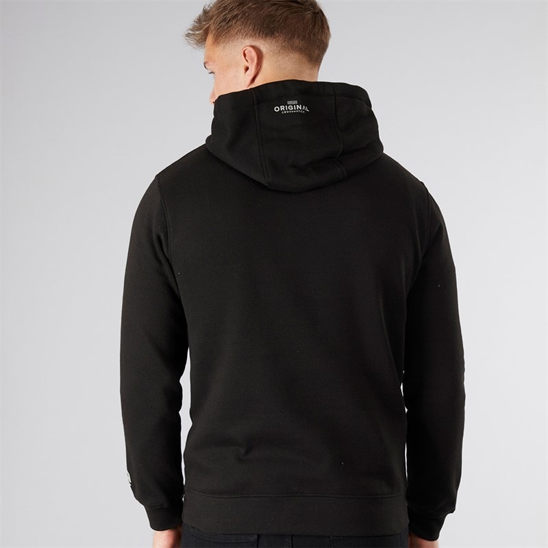 Crosshatch Heren Campbox Hoodie Zwart - Afbeelding 2