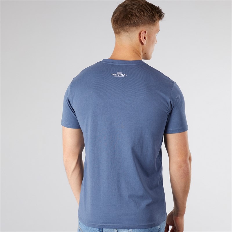 Crosshatch Herren Mappedout T-Shirt Denim - Bild 2