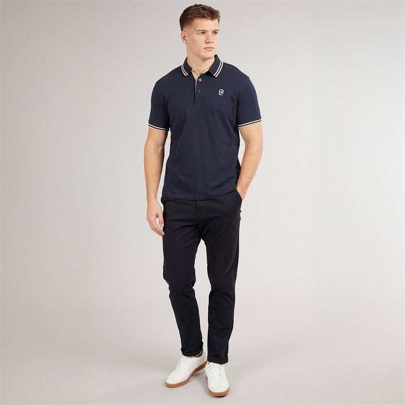 Crosshatch Polo Mackerby Homme Navy - Image 4