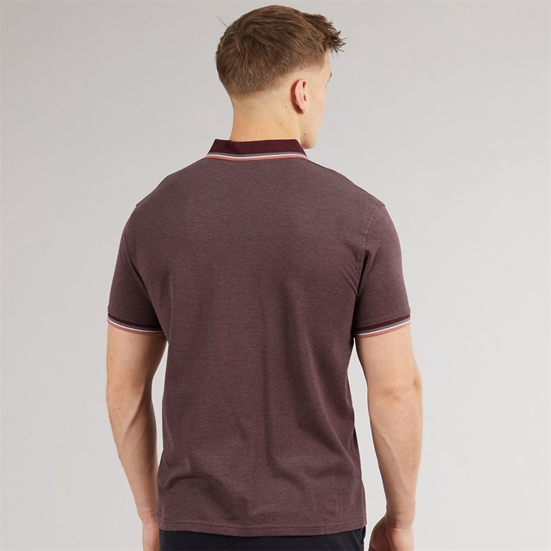 Crosshatch Herren Mettormoore Polo Burgundy - Bild 2