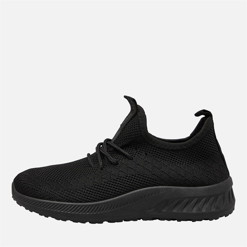 Crosshatch Junioren Jongens Antioch Sneakers Black Mono