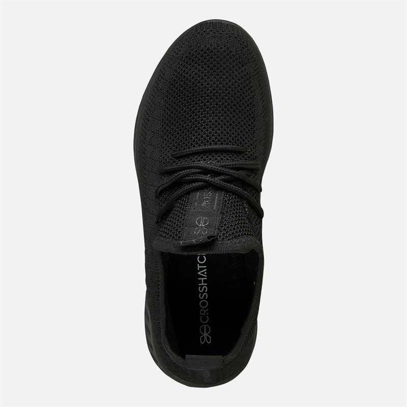 Crosshatch Junioren Jongens Antioch Sneakers Black Mono - Afbeelding 4