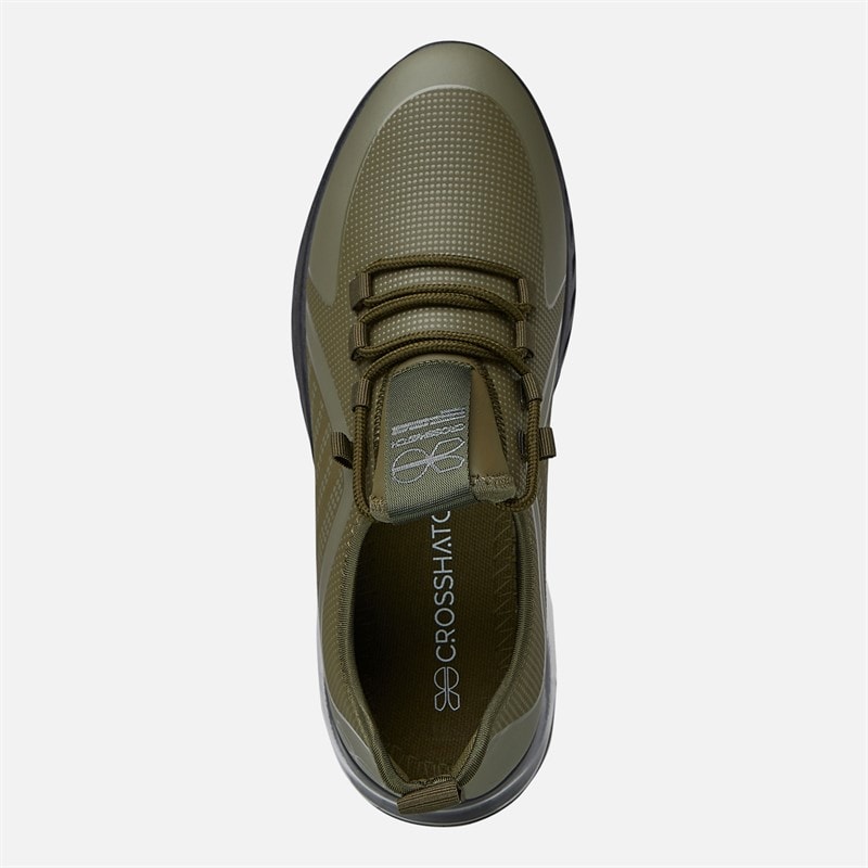 Crosshatch Heren Clarington Sneakers Khaki/Zwart - Afbeelding 4