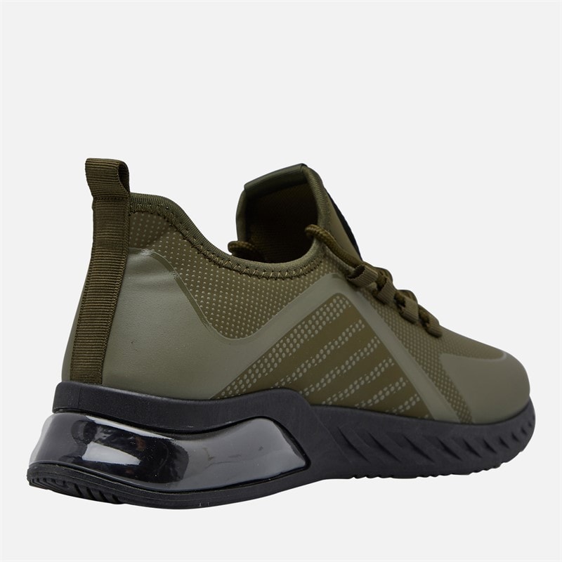 Crosshatch Heren Clarington Sneakers Khaki/Zwart - Afbeelding 5