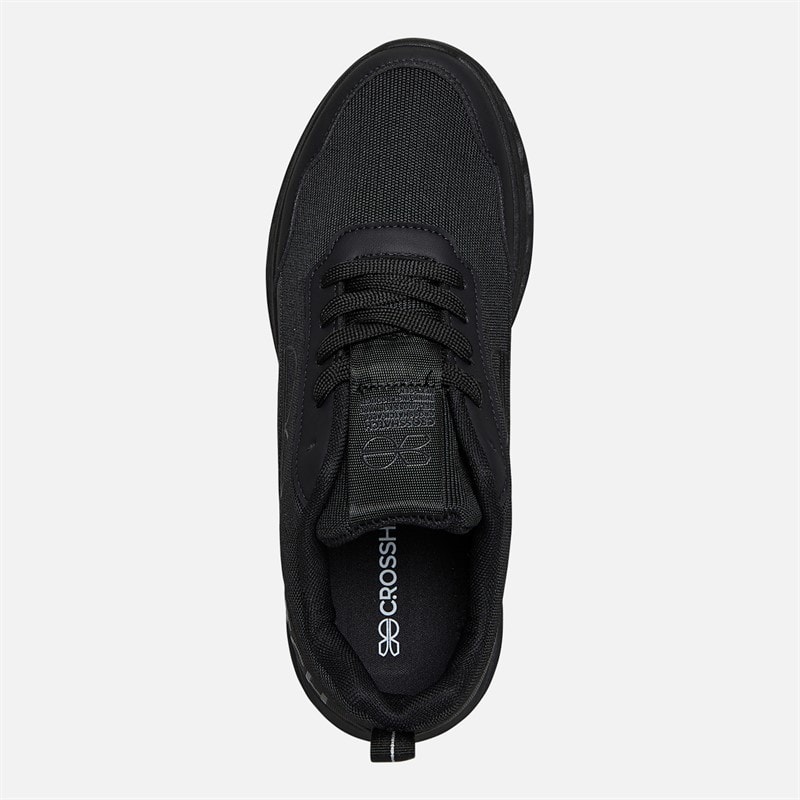Crosshatch Jongens Junioren Jesmond Sneakers Black Mono - Afbeelding 4