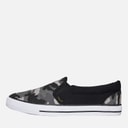 Crosshatch Heren Ramp Instappers Canvas Schoenen Black Camo/Zwart