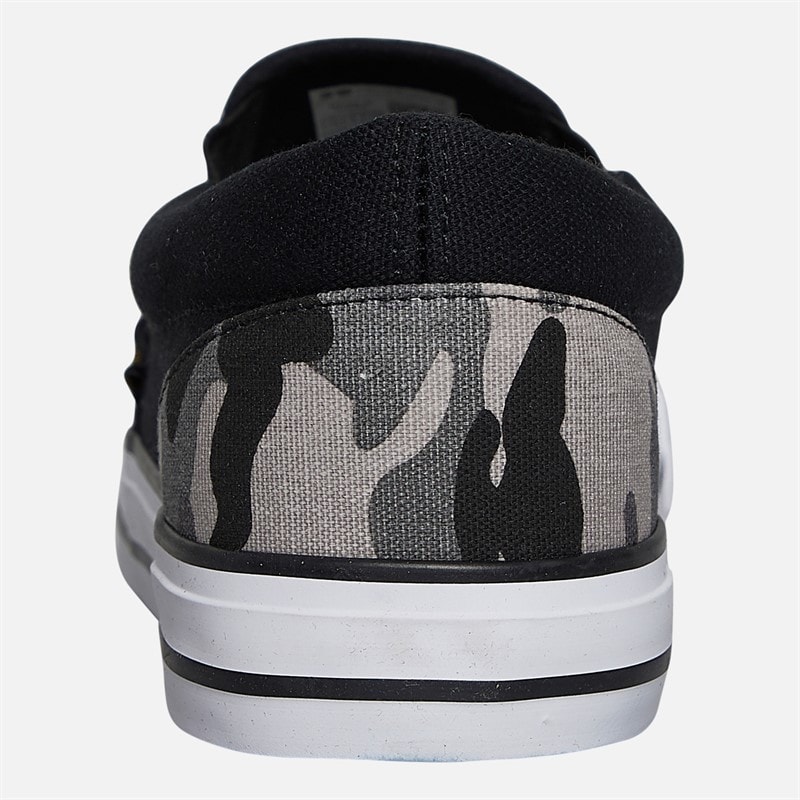 Crosshatch Herren Ramp Slip On Segeltuch Sneaker Black Camo/Schwarz - Bild 3