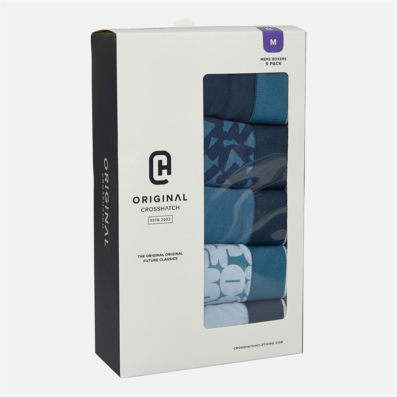 Crosshatch Boxers Dringal Homme par 5 Bleu - Image 2