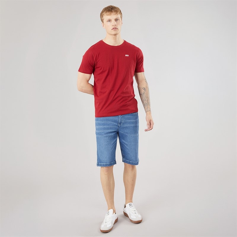 Crosshatch Kamaline szorty jeansowe dla niego kolor Mid Wash – zdjęcie  4