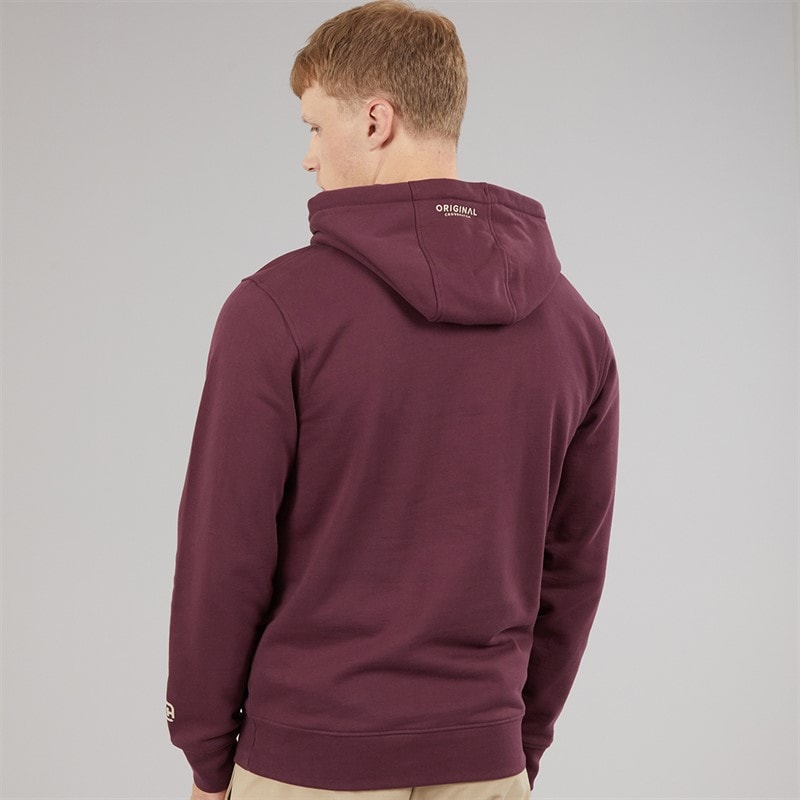 Crosshatch Herren Motocross Kapuzenpullover Wine - Bild 2
