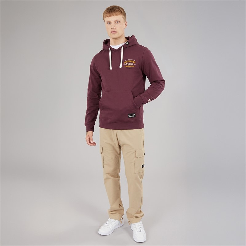 Crosshatch Herren Motocross Kapuzenpullover Wine - Bild 4