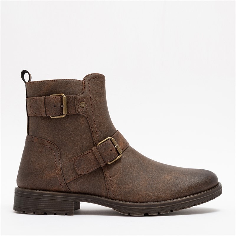 Deakins Heren Harris Biker Boots Bruin - Afbeelding 1