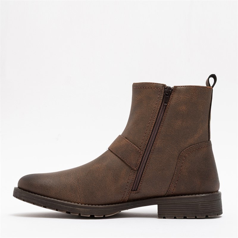 Deakins Heren Harris Biker Boots Bruin - Afbeelding 3
