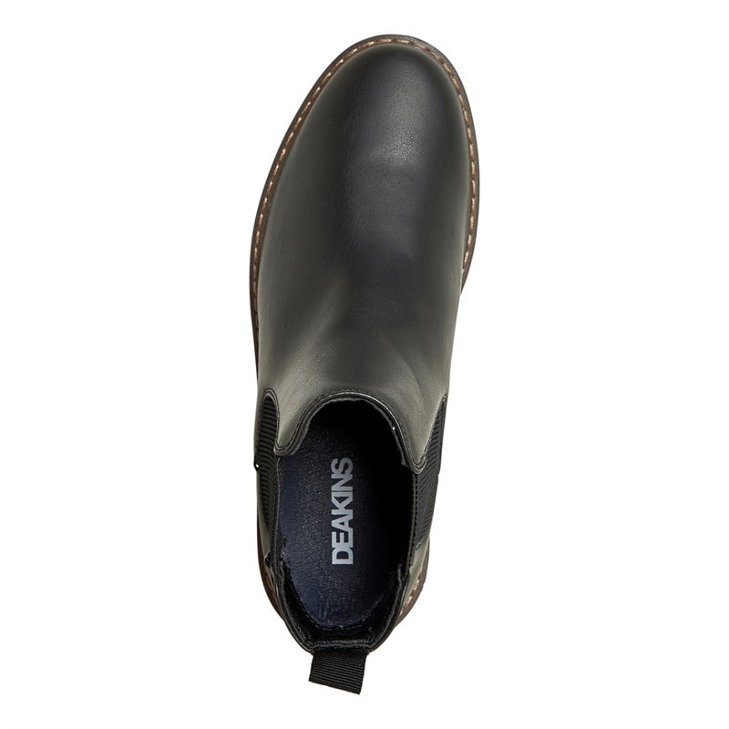 Deakins Męskie Del Chelsea Buty przed Kostkę Czarny – zdjęcie  4