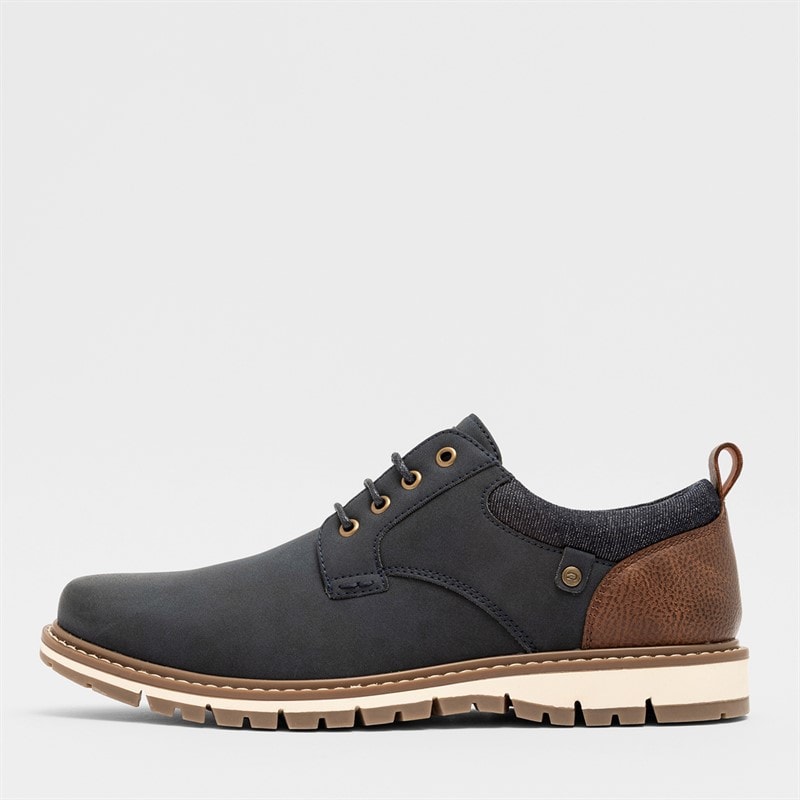 Deakins Heren Cambridge Schoenen Navy/Tan - Afbeelding 1