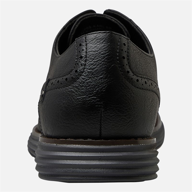 Deakins Heren Karl Brogue Schoenen Zwart/Charcoal - Afbeelding 3