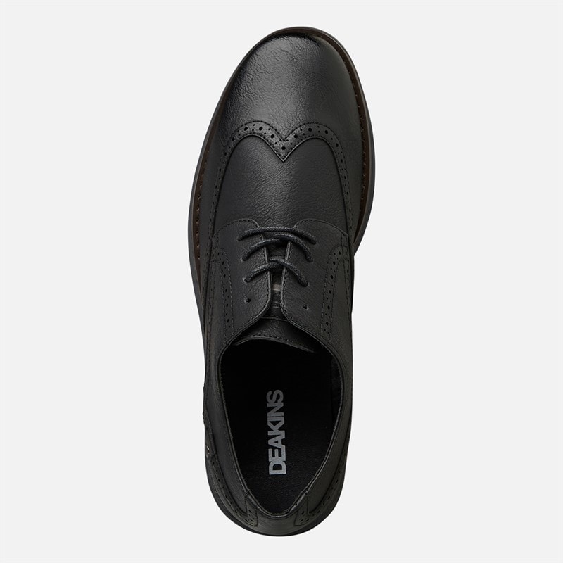 Deakins Heren Karl Brogue Schoenen Zwart/Charcoal - Afbeelding 4