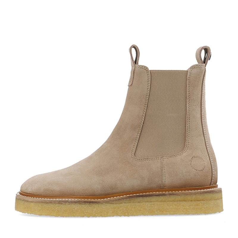 Ca'Shott Bottes Chelsea Casdea Femme Suédine Beige