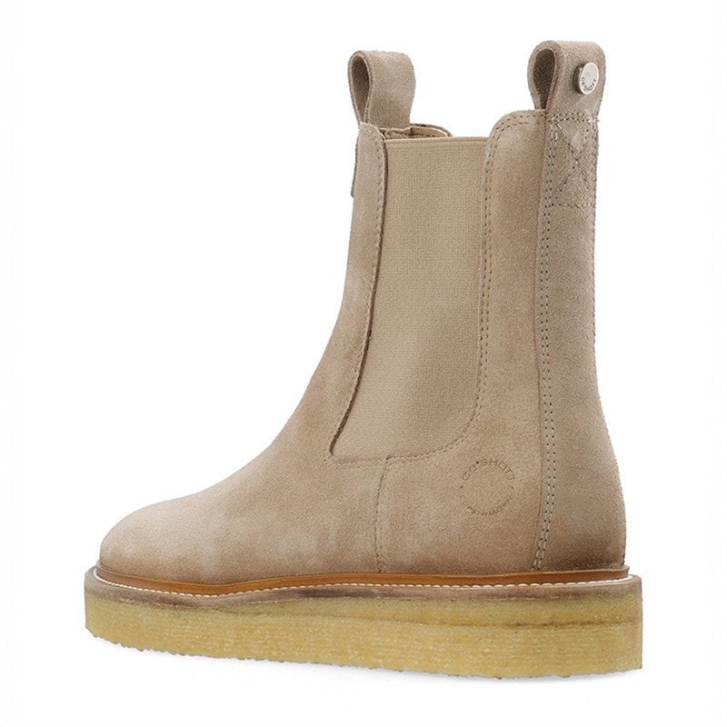 Ca'Shott Damenschuhe Casdea Chelsea Stiefel Wildleder Beige - Bild 2