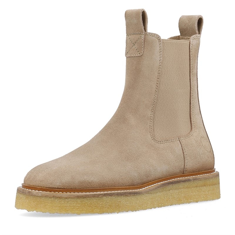 Ca'Shott Damenschuhe Casdea Chelsea Stiefel Wildleder Beige - Bild 3